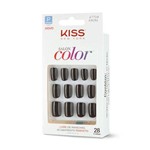 Ficha técnica e caractérísticas do produto Kiss Kit Unhas Postiças Salon Color Curto Chic KSC51BR