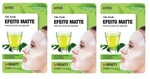 Kiss Máscara Facial de Algodão - Chá Verde Kit 3 Unidades