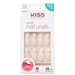 Ficha técnica e caractérísticas do produto Kiss New York Salon Naturals Quadrado Curto com Aba - Unhas Postiças 13g