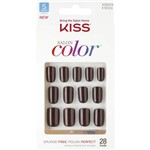 Ficha técnica e caractérísticas do produto Kiss New York Unhas Postiças Salon Color Curto Cor Vanity