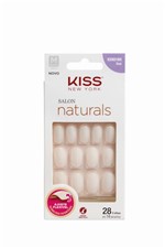 Ficha técnica e caractérísticas do produto Kiss New York Unhas Postiças Salon Naturals Médio Oval