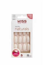 Ficha técnica e caractérísticas do produto Kiss New York Unhas Postiças Salon Naturals Stiletto Longo