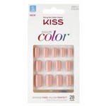 Ficha técnica e caractérísticas do produto Kiss Unha Postiça Salon Color Curta Ksc03br Bonita