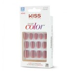 Ficha técnica e caractérísticas do produto Kiss Unhas Postiças Salon Color Curto Beautiful KSC52BR