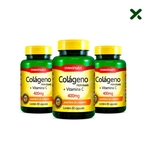 Kit 03 Colágeno Hidrolisado com Vitamina C 400mg 60 Cápsulas Loja Maxinutri