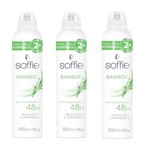Ficha técnica e caractérísticas do produto Kit 03 Desodorantes Antitranspirante Soffie Bamboo 300ml