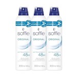Ficha técnica e caractérísticas do produto Kit 03 Desodorantes Antitranspirante Soffie Original 300ml