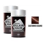 Ficha técnica e caractérísticas do produto Kit 02 Maquiagem Pra Calvície Billion Hair - 25g (Castanho Escuro)