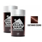 Ficha técnica e caractérísticas do produto Kit 02 Maquiagem Pra Calvície Billion Hair - Castanho Escuro 25g - Super Billion Hair