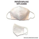 Ficha técnica e caractérísticas do produto Kit 20 Máscaras Dupla Face 100% Algodão 80 Lavag. - Branca - Merodach