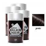 Ficha técnica e caractérísticas do produto Kit 04 Maquiagem Pra Calvície Billion Hair - 25g (Preto)