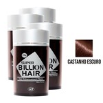 Ficha técnica e caractérísticas do produto Kit 04 Maquiagem Pra Calvície Billion Hair - Cast Escuro 25G