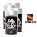Ficha técnica e caractérísticas do produto Kit 04 Maquiagem Pra Calvície Billion Hair - Cast Médio 25G