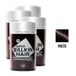 Ficha técnica e caractérísticas do produto Kit 04 Maquiagem Pra Calvície Billion Hair - Preto 25G