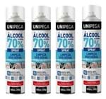 Ficha técnica e caractérísticas do produto Kit 04 Un Álcool 70% Spray Higienizador Antisséptico 400Ml