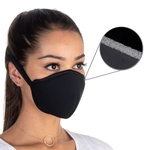 Ficha técnica e caractérísticas do produto Kit 12 Máscaras De Proteção Respiratória Lavável, Design N95