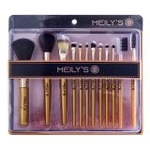 Ficha técnica e caractérísticas do produto Kit 12 Pincéis Meilys Profissional Mkp 151 - Cor Dourado