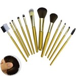Ficha técnica e caractérísticas do produto Kit 12 Pincéis para Maquiagem Luxo Dourado CBRN10998