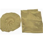 Ficha técnica e caractérísticas do produto Kit 1 Touca Anti Frizz + 2 Fronhas de Cetim 50x70 Bronze