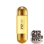 Ficha técnica e caractérísticas do produto KIT 212 VIP Carolina Herrera Eau de Parfum - Perfume Feminino 30ml+212 Men NYC Eau de Toilette