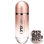 Ficha técnica e caractérísticas do produto KIT 212 VIP Rosé Carolina Herrera Eau de Parfum - Perfume Feminino 125ml+212 Men NYC Eau de Toilette