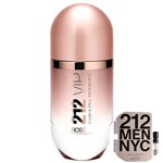 Ficha técnica e caractérísticas do produto KIT 212 VIP Rosé Carolina Herrera Eau de Parfum - Perfume Feminino 80ml+212 Men NYC Eau de Toilette