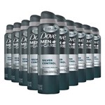 Ficha técnica e caractérísticas do produto Kit 10 Desodorante Dove Men Care Silver Control Masculino Aerosol - 89 G