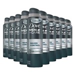 Ficha técnica e caractérísticas do produto Kit 10 Desodorante Dove Men Care Silver Control Masculino Aerosol 89g