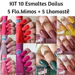 Ficha técnica e caractérísticas do produto Kit 10 Esmaltes Dailus * 5 Fla.Mimos + 5 Lhamastê