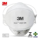 Kit 3 Máscara N95 3M Respirador N95 Pff2s 3M 9320 BR Aura Prot Inmetro CA 30.592