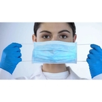 Ficha técnica e caractérísticas do produto Kit 100 Máscaras Cirúrgica Hospitalar N95 Azul Earloop 3ply - BARATO!