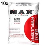 Ficha técnica e caractérísticas do produto Kit 10X Mass Titanium 17500 - 1400g Refil Chocolate - Max Titanium