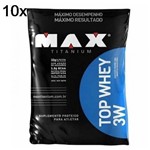 Ficha técnica e caractérísticas do produto Kit 10X Top Whey 3W - 1800g Refil Chocolate - Max Titanium