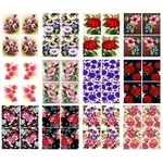 Ficha técnica e caractérísticas do produto Kit 1.176 Adesivos De Unhas Florais Com Flores Decoradas