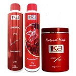 Kit 1ka Steel Shield 1L - Steel, Shampoo Pre e Natural Mask. - 1Ka Hair Professional