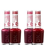 Ficha técnica e caractérísticas do produto Kit 4 Batons Tinta Love Lip Color Love 2 Cherry 2 Red DNA - 10ml