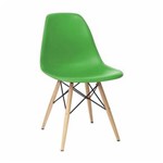Ficha técnica e caractérísticas do produto Kit 4 Cadeiras Eames Madeira Sem Braço - Verde