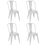 Ficha técnica e caractérísticas do produto Kit 4 Cadeiras Tolix Branca