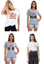 Ficha técnica e caractérísticas do produto Kit 4 Camisetas Femininas E.T