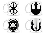 Ficha técnica e caractérísticas do produto Kit 4 Caneca Star Wars Símbolos