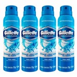 Ficha técnica e caractérísticas do produto Kit 4 Desodorante Gillette Aerosol Cool Wave Masculino 89g