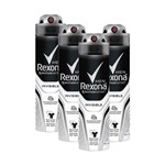 Ficha técnica e caractérísticas do produto Kit 4 Desodorantes Rexona Men Antitranspirante Aerossol Invisible 150ml
