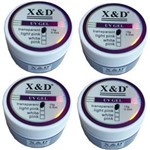 Ficha técnica e caractérísticas do produto Kit 4 Gel Led Uv X & D Para Unhas 56gr Light Pink