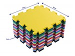 Ficha técnica e caractérísticas do produto Kit 10 Tapetes de Eva Infantil Tatame 50x50x1cm Bebê Colorido