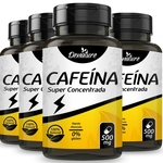 Ficha técnica e caractérísticas do produto Kit 4 Potes Cafeína 500Mg 100 Cápsulas Denature