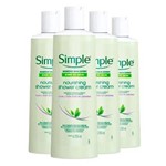 Ficha técnica e caractérísticas do produto Kit 4 Sabonete Líquido Corporal Simple Nourishing Shower Cream 250ml