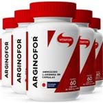 Ficha técnica e caractérísticas do produto Kit 5 Arginina Arginofor Vitafor 60 Cápsulas
