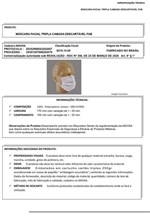 Ficha técnica e caractérísticas do produto Kit 5 Caixas Mascara Facial De Tripla Proteção Com Elástico Anvisa Fab Caixa Com 50