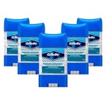 Ficha técnica e caractérísticas do produto Kit 5 Desodorantes Gillette Antitranspirante Clear Gel Antibacterial 82G
