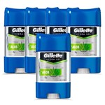 Ficha técnica e caractérísticas do produto Kit 5 Desodorantes Gillette Antitranspirante Gel Hydra Aloe 86g